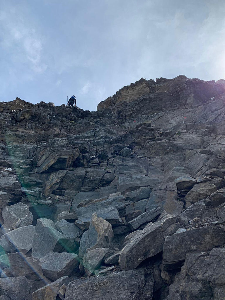 Klettersteig nach der Hütte